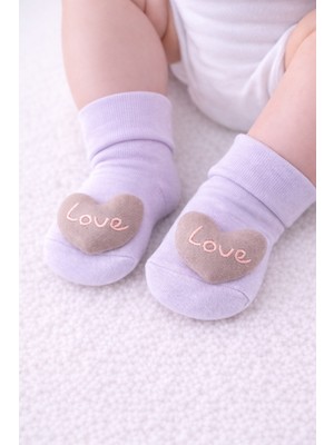 Greenmoon Figürlü Bebek Çorap %100 Pamuk Kaydırmaz Taban
