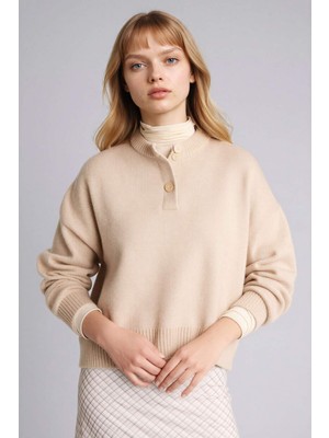 DeFacto Regular Fit Bisiklet Yaka Kazak G8393AX25WN