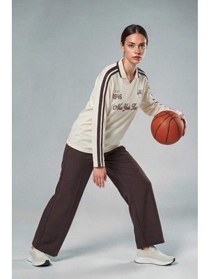 DeFacto Airtech NBA Chicago Bulls Wide Leg Dokuma Pantolon F8239AX26SP