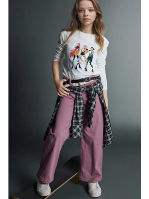 DeFacto 90's Wide Leg Gabardin Pantolon Kız Çocuk G6013A825AU