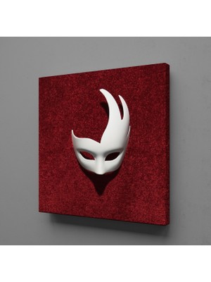 Technopa BEYAZ MASKE KANVAS TABLO - 25x25cm