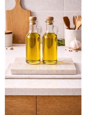 Natural Krem Mermer Mutfak Organizeri & Yağlık Sirkelik Altlığı - Dekoratif Sunum Tepsisi