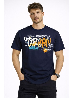 herkesemoda Good Urban Yazı Detaylı Basic T-Shirt
