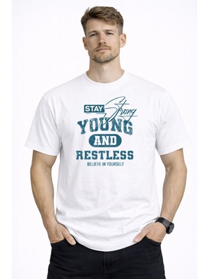herkesemoda Stay Young Detaylı Basic Erkek T-Shirt
