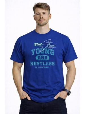 herkesemoda Stay Young Detaylı Basic Erkek T-Shirt