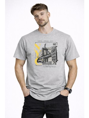 herkesemoda Nyc Brooklyn Detaylı Basic T-Shirt