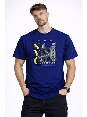 herkesemoda Nyc Brooklyn Detaylı Basic T-Shirt