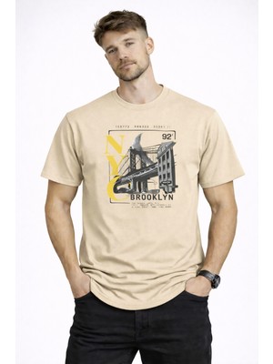 herkesemoda Nyc Brooklyn Detaylı Basic T-Shirt