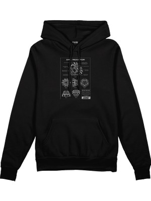 The Lucid Lab Arc Reactor Oversize Hoodie - Siyah