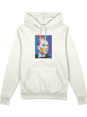 The Lucid Lab Atatürk Pop Art Oversize Hoodie - Beyaz