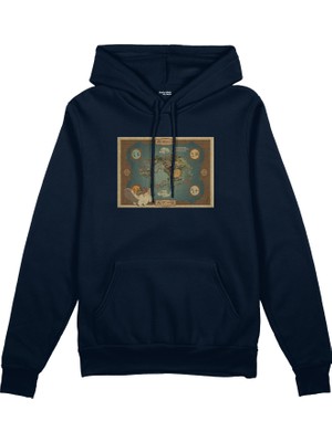 The Lucid Lab Avatar The Last Airbender Map Oversize Hoodie - Lacivert