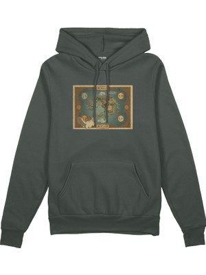 The Lucid Lab Avatar The Last Airbender Map Oversize Hoodie - Antrasit