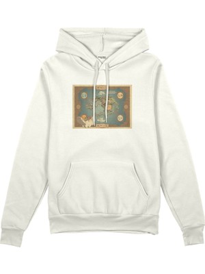 The Lucid Lab Avatar The Last Airbender Map Oversize Hoodie - Beyaz