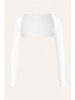 Tarz Cool Kadın Uzun Kollu Crop Bolero Bluz – Esnek Kumaş, Şık ve Modern Tasarım