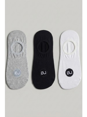 Allunique Penye Pamuk 3'lü Asorti Görünmez Sneaker Çorap