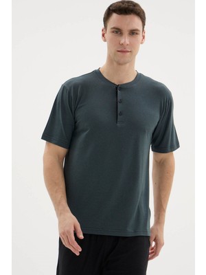 Kly Yeni Sezon 2026 Erkek Konforlu Kaprili Pijama Takımı