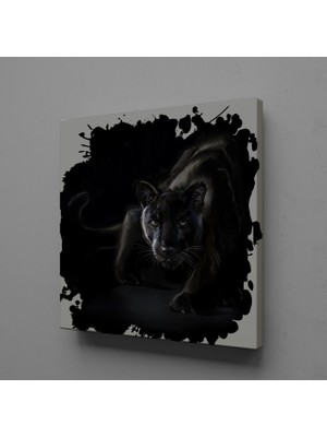 Technopa SİYAH ASLAN KANVAS TABLO - 100x100cm