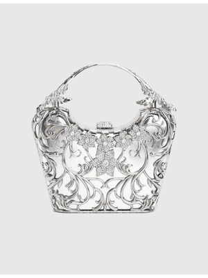 İLVİ Brielle Gümüş Renk Kadın El Çantası