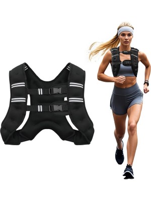 Ağırlık Yeleği - 5/10 kg , Vücut Ağırlık Yeleği; Güç Antrenmanı, Koşu, Egzersiz, Jogging ve Yürüyüş
