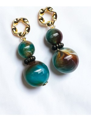 Akrilik Tasarım  El Yapımı Küpe