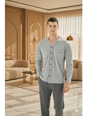 Kly %100 Pamuk Büyük Beden Erkek Lüx Tasarım Pijama Takımı