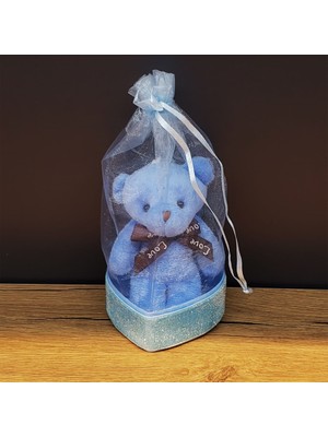 Konyax Mavi Hediyelik Kese Içinde Ayıcık