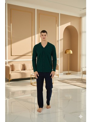 Kly %100 Pamuk Büyük Beden Erkek Lüx Tasarım Pijama Takımı