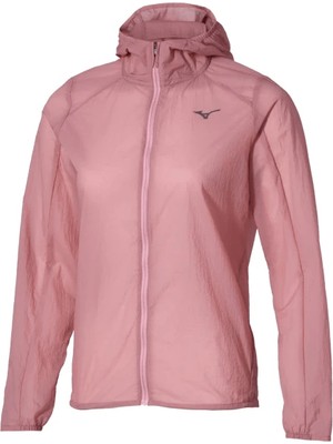 Mizuno Tech Light Hodded Jacket Kadın Yağmurluk Pembe