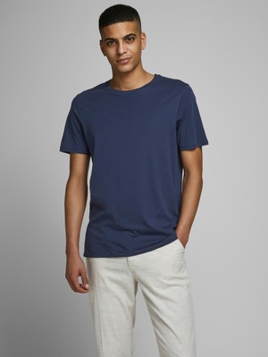 Jack & Jones 12156101 Erkek Jjeorganic Basic Tee Ss O-Neck Noos T-Shirt 20Y