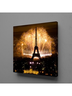 Technopa HAVAİ FİŞEKLE EYFEL KULESİ KANVAS TABLO - 80x80cm