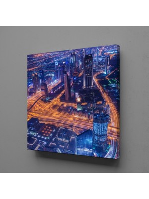 Technopa RENKLİ ŞEHİR MANZARASI KANVAS TABLO - 25x25cm