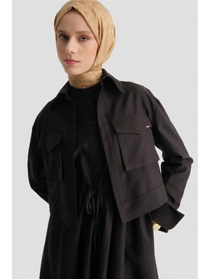 Armine Ceketli Elbise Takım Siyah