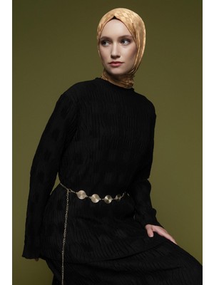 Armine Jakarlı Örme Takım Siyah