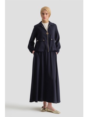 Armine Basic Ceketli Takım Lacivert