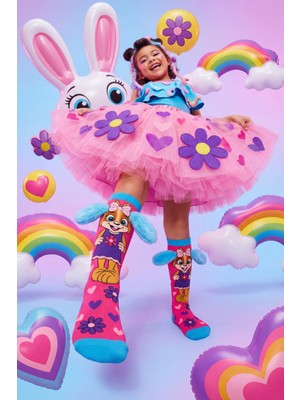 Kız Çocuk Kulak Aksesuarlı Köpek Desenli Dizüstü Çorap