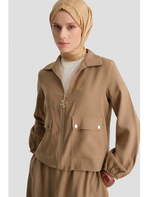 Armine Basic Ceketli Takım Vizon