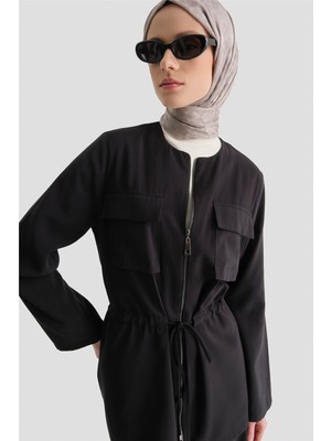 Armine Kupra Ceket Takım Siyah
