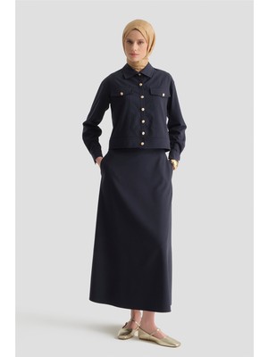 Armine Denim Ceketli Takım Lacivert