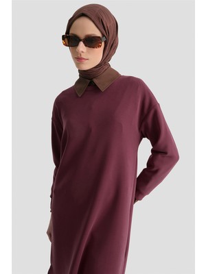 Armine Basic Tunik Bordo