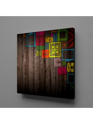 Technopa RENKLİ ŞEKİLLER KANVAS TABLO - 120x120cm