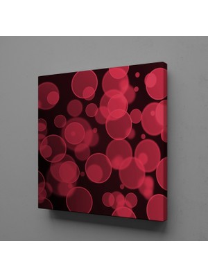 Technopa KIRMIZI DAİRELER KANVAS TABLO - 70x70cm