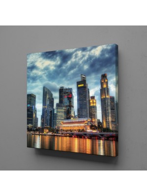 Technopa YÜKSEK BİNALARIN HAŞMETLİ MANZARASI KANVAS TABLO - 30x30cm
