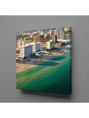 Technopa SAHİLDEKİ OTELLER KANVAS TABLO - 25x25cm