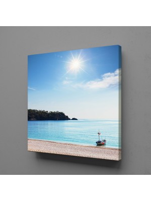 Technopa SAHİLDEKİ GÜNEŞİN DOĞUŞU KANVAS TABLO - 100x100cm