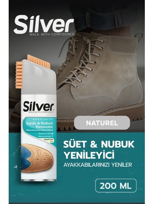 Silver Süet ve Nubuk Yenileyici Sprey Boya Su İtici Etkili Naturel 200ML