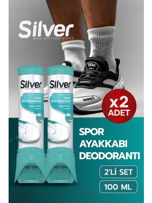 Silver Fresh-Up Ayakkabı Deodorantı Koku Giderici Önleyici Sprey 100 ML 2 Adet + Ayakkabı Çekeceği Hediyeli