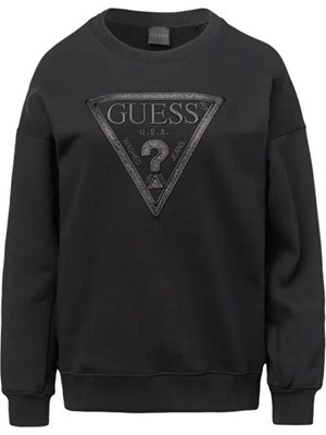 Guess W5BQ11KC8I1 Ls Triangle Glitter Kadın Sweatshirt