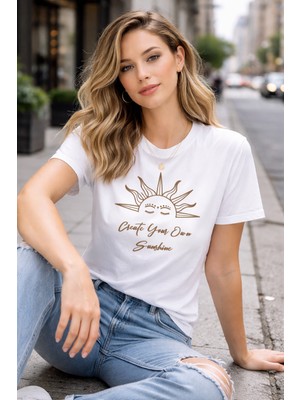 herkesemoda Creat Your Baskı Detaylı Basic T-Shirt