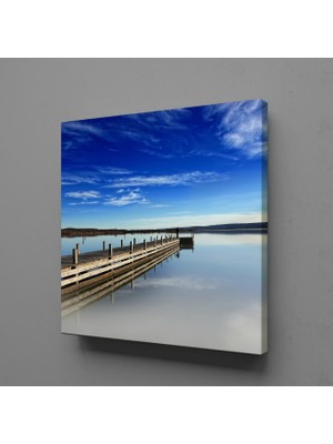 Technopa SAHİL İSKELE MANZARASI KANVAS TABLO - 25x25cm