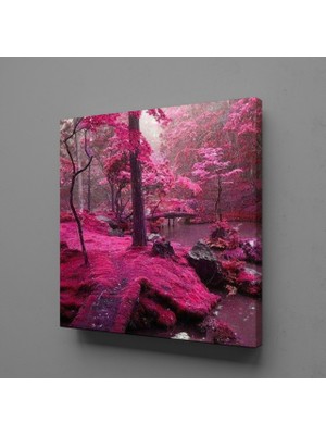 Technopa PEMBE AĞAÇLAR KANVAS TABLO - 200x200cm